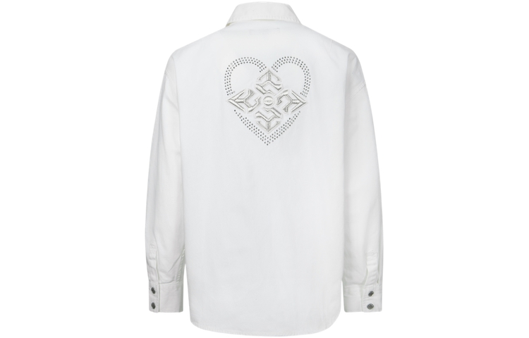 (Women) EVISU SS24  White Floral Embroidery Oversized Casual Shirt Jacket. 2ESGNW4SJ6003RXCT 圖 2