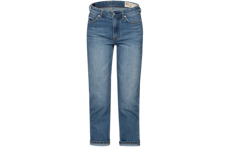 Lookbook (W) EVISU 女款 SS24 大M印花大阪宽松直筒牛仔裤 - 牛仔蓝 2ESHTW4JE4012RXDN