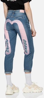 (W) EVISU 女款 SS24 大M印花大阪宽松直筒牛仔裤 - 牛仔蓝 2ESHTW4JE4012RXDN Shop (W) EVISU 女款 SS24 大M印花大阪宽松直筒牛仔裤 - 牛仔蓝 2ESHTW4JE4012RXDN