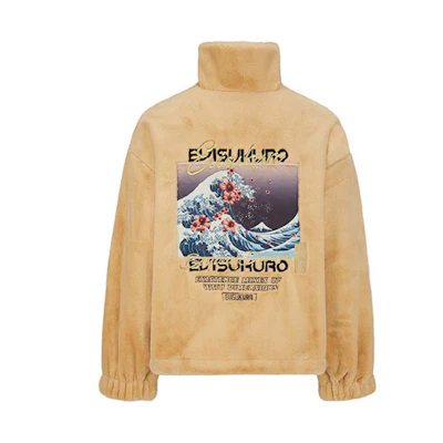 (Women) Evisu Ukiyo-e Print Layered Logo Embroidered Jacket Beige () 2EAGNW0JK785FF