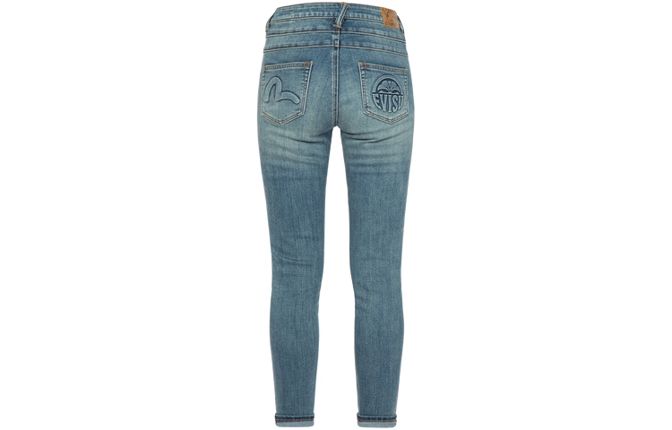 (Women) EVISU Washed Seagull Logo Denim Jeans Women - Denim Blue 2ESHTW3JE179SKCX 圖 3