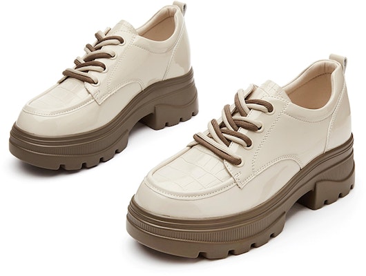 (W) Excull EXULL Esquire Kasut Tebal Hujung Bulat 'Beige' 1317100771 Order (W) Excull EXULL Esquire Kasut Tebal Hujung Bulat 'Beige' 1317100771