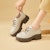 (W) Excull EXULL Esquire Kasut Tebal Hujung Bulat 'Beige' 1317100771