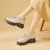 (W) Excull EXULL Esquire Kasut Tebal Hujung Bulat 'Beige' 1317100771