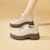 (W) Excull EXULL Esquire Kasut Tebal Hujung Bulat 'Beige' 1317100771
