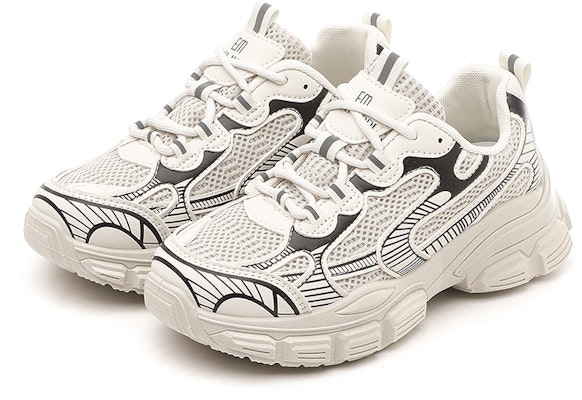 (Women) Excull EXULL IsQ 'Thick Sole Breathable Mesh Low Top Dad Shoes' 73177617 4