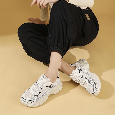(W) Excull EXULL IsQ 'Zapatillas Padre de Malla Transpirable con Suela Gruesa y Baja' 73177617 6