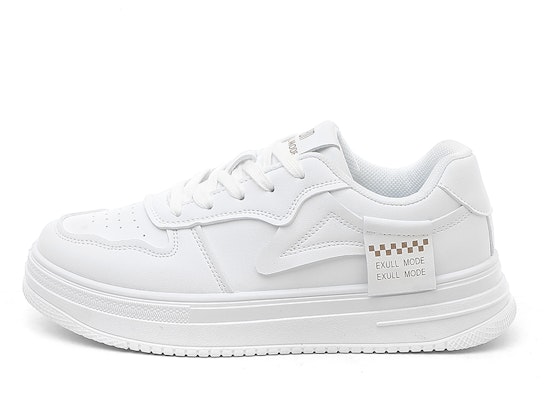 (Women) Excull EXULL Q Synthetic Leather Platform 'White Low-Top Casual' 13174061 Buy (Women) Excull EXULL Q Synthetic Leather Platform 'White Low-Top Casual' 13174061