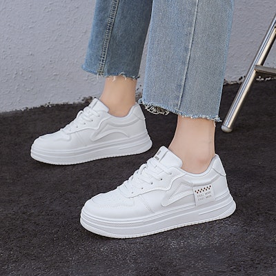 (Women) Excull EXULL Q Synthetic Leather Platform 'White Low-Top Casual' 13174061 Details for (Women) Excull EXULL Q Synthetic Leather Platform 'White Low-Top Casual' 13174061