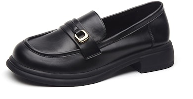 (Women) Excull EXULL Yi Si Q 'Round Toe Temperament Loafer' 13171019 (Women) Excull EXULL Yi Si Q 'Round Toe Temperament Loafer' 13171019