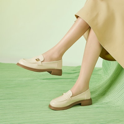 (W) Excull EXULL Yi Si Q 'Kasut Loafers Hujung Bulat' 13171019 6