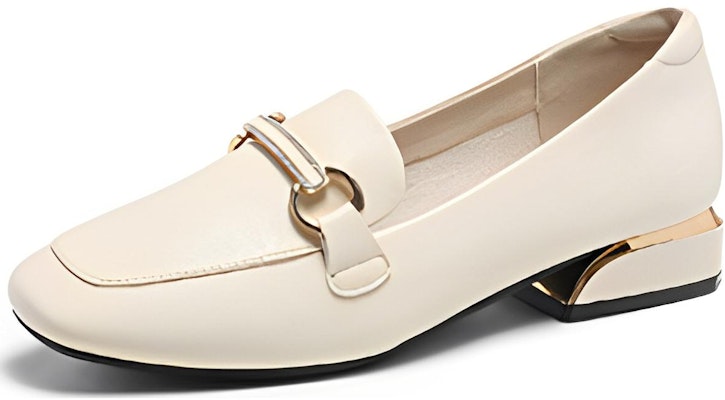 (W) Exull 'Q Sepatu Hak Tebal Kulit Sintetis Gaya Inggris Beige Slip-On' 1315100471 Order (W) Exull 'Q Sepatu Hak Tebal Kulit Sintetis Gaya Inggris Beige Slip-On' 1315100471