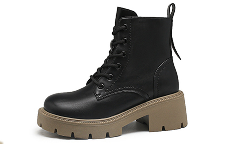 Buy (W) Bota Exull Tobillera 'Plataforma de Cuero Negro' 1218640960