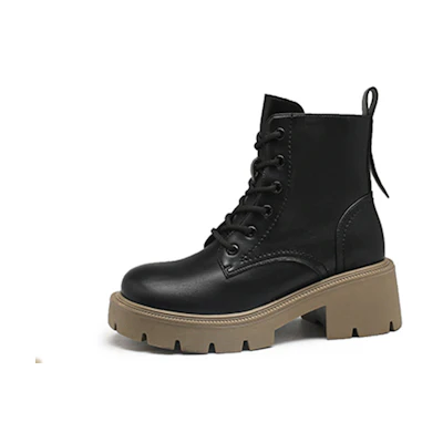 (W) Exull Ankle Boot 'Black Leather Platform'