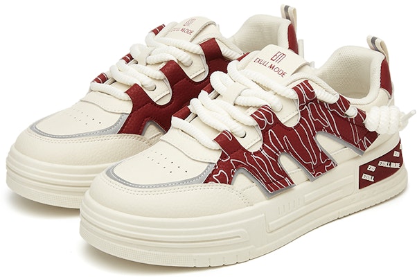 (W) Exull EASE Q Kulit Sintetik Platform 'Kasut Sneaker Rendah Serbaguna' 73174018 5
