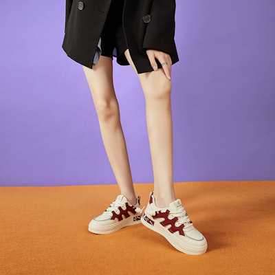 (W) Exull EASE Q Kulit Sintetik Platform 'Kasut Sneaker Rendah Serbaguna' 73174018 12