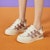 (W) Exull EASE Q Kulit Sintetik Platform 'Kasut Sneaker Rendah Serbaguna' 73174018