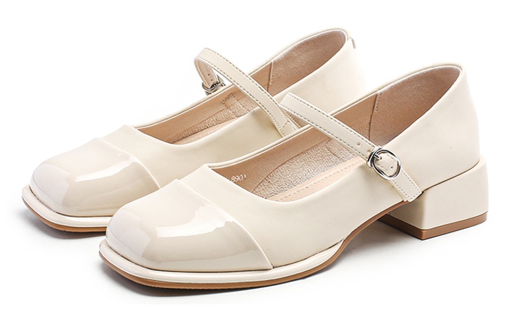 Order (W) Exull Es Q Sintético Cuadrada Tacón 4cm 'Mary Jane' 7315002161