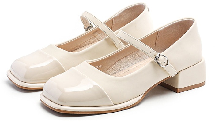 (Women) Exull Es Q Synthetic Leather French Square Toe High Heel 4cm 'Mary Jane' 7315002161 Order (Women) Exull Es Q Synthetic Leather French Square Toe High Heel 4cm 'Mary Jane' 7315002161