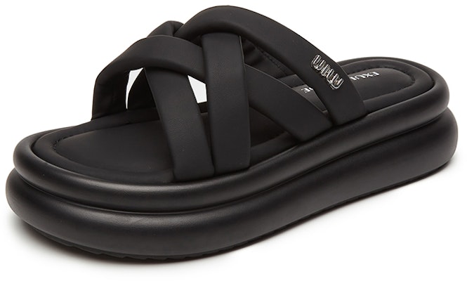 EXULL 依思Q PU 厚底舒適百搭 一字拖鞋 5cm 女款 Buy EXULL 依思Q PU 厚底舒適百搭 一字拖鞋 5cm 女款