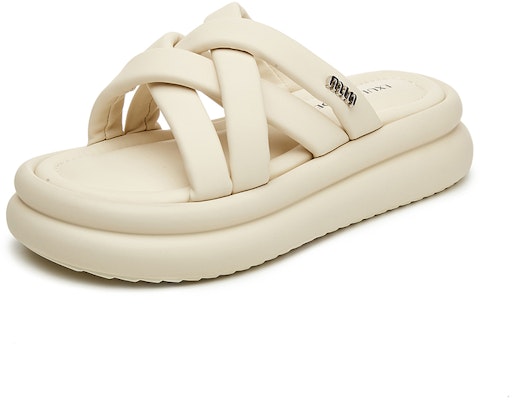 EXULL 依思Q PU 厚底舒適百搭 一字拖鞋 5cm 女款 3