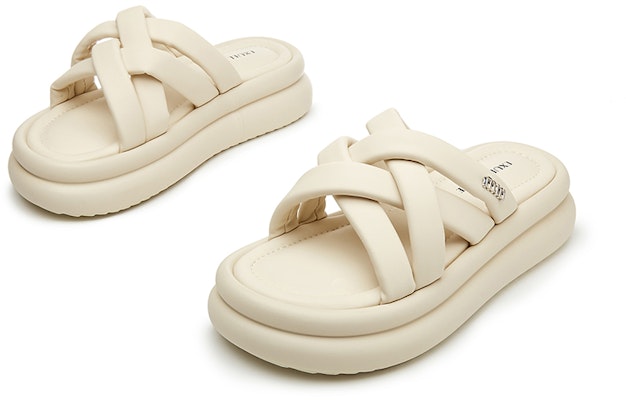 EXULL 依思Q PU 厚底舒適百搭 一字拖鞋 5cm 女款 4