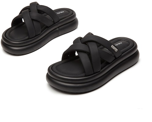 EXULL 依思Q PU 厚底舒適百搭 一字拖鞋 5cm 女款 Order EXULL 依思Q PU 厚底舒適百搭 一字拖鞋 5cm 女款