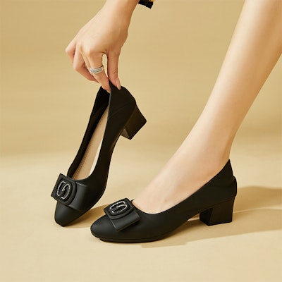 (Women) EXULL ESQ 4.3cm 'Chic Versatile Block Heel' 73170032 Cheap (Women) EXULL ESQ 4.3cm 'Chic Versatile Block Heel' 73170032