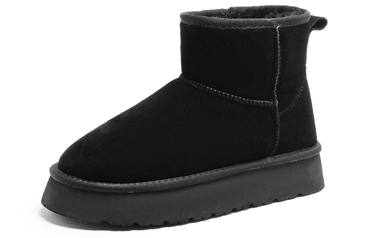 (W) Exull ESQ 'Black Faux Fur Platform Snow Boots' 圖 2