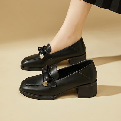 (W) Exull EsQ 'Sepatu Loafer Kasual Kenyamanan Kulit Sintetis' 7317104260 4