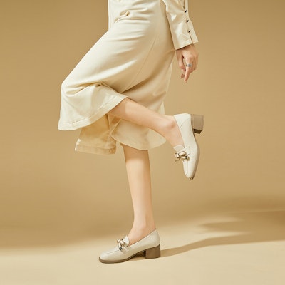 (W) Exull EsQ 'Sepatu Loafer Kasual Kenyamanan Kulit Sintetis' 7317104260 13