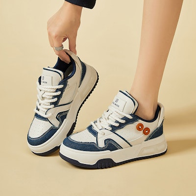 (Women) Exull ESQ Canvas Platform Sneakers Low 'Comfort Thick Sole' 73174016 11