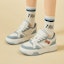 Sizing (Women) Exull ESQ Canvas Platform Sneakers Low 'Comfort Thick Sole' 73174016