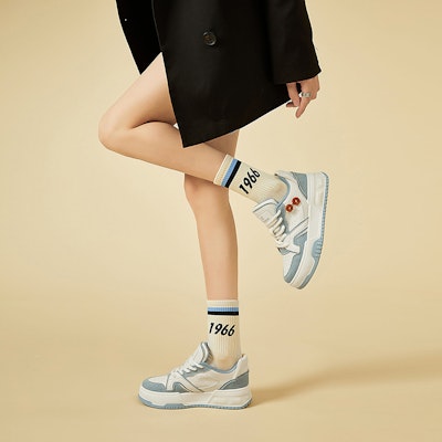 (Women) Exull ESQ Canvas Platform Sneakers Low 'Comfort Thick Sole' 73174016 1