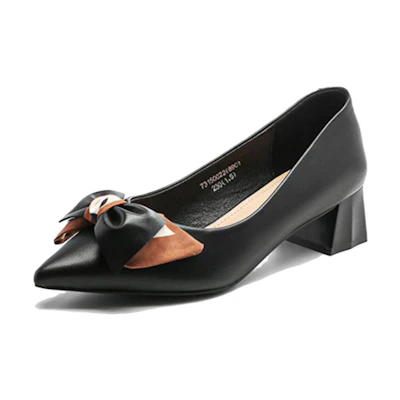 (W) Exull ESQ High Heels 'Black Bow Tie'