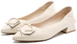 Lookbook (W) Exull EsQ Kulit 'French Pointed Toe Block Heel Krim' 7315000371