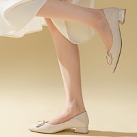 (W) Exull EsQ Kulit 'Heels Blok Krem Ujung Runcing Prancis' 7315000371 Shop (W) Exull EsQ Kulit 'Heels Blok Krem Ujung Runcing Prancis' 7315000371