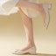 Shop (W) Exull EsQ Kulit 'French Pointed Toe Block Heel Krim' 7315000371