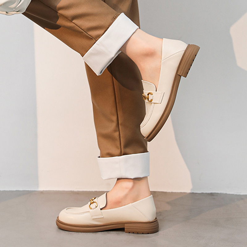 Shop (W) 女性用 Exull ESQ レザー カジュアル スニーカー「ベージュコンフォート」1217102671 1217102671