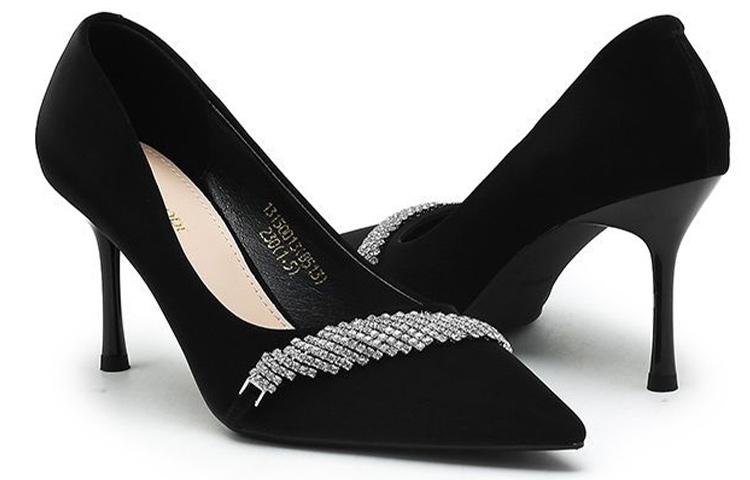 Order (Women) EXULL ESQ Leather Pointed Toe Mules 8.5cm 'Black Stiletto' 1315008660