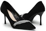 Order (W) EXULL ESQ Kulit Tumit Runcing Mules 8.5cm 'Hitam Stiletto' 1315008660