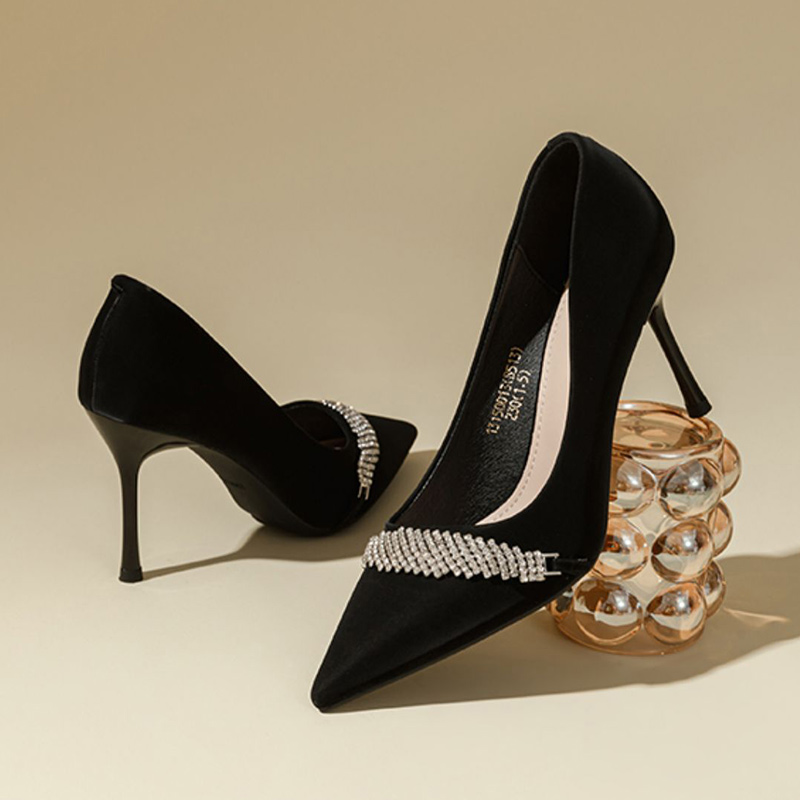 Purchase (Women) EXULL ESQ Leather Pointed Toe Mules 8.5cm 'Black Stiletto' 1315008660