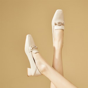 (W) Exull ESQ Loafer Mules 'Square Toe' Kasut Lelaki Tumit Rata Segi Empat 73171015 9