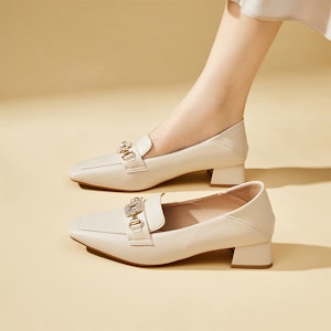 (W) Exull ESQ Loafer Mules 'Square Toe' Kasut Lelaki Tumit Rata Segi Empat 73171015 11