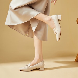 (W) Exull ESQ Loafer Mules 'Square Toe' Kasut Lelaki Tumit Rata Segi Empat 73171015 13