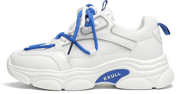 EXULL 依思Q PU 時尚休閒 耐磨 低幫 老爹鞋 3cm 女款 藍色 Buy EXULL 依思Q PU 時尚休閒 耐磨 低幫 老爹鞋 3cm 女款 藍色