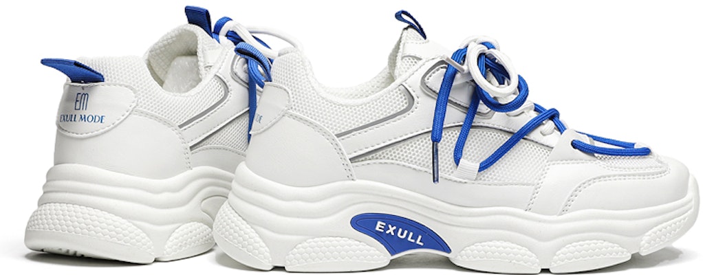 EXULL 依思Q PU 時尚休閒 耐磨 低幫 老爹鞋 3cm 女款 藍色 Order EXULL 依思Q PU 時尚休閒 耐磨 低幫 老爹鞋 3cm 女款 藍色