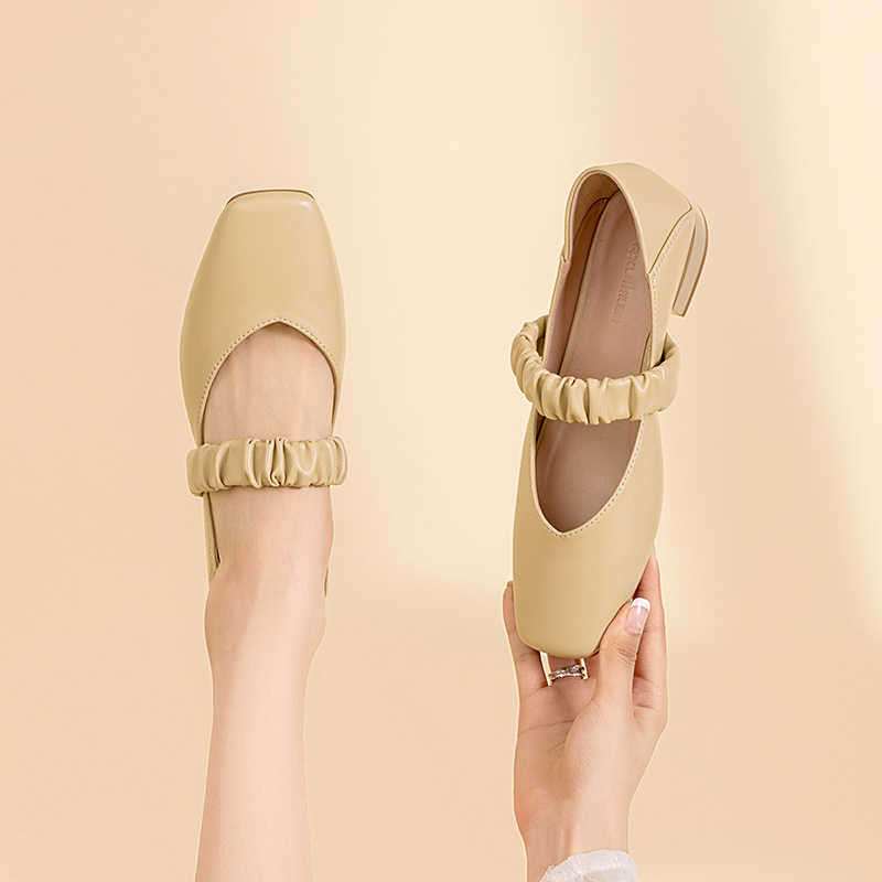 Purchase (W) Exull ESQ PU 'Sepatu Datar Kasual Light Mouth Toe Kotak' 72170053