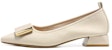 (W) Exull ESQ PU Tumit Tebal Hujung Runcing 'Beige Kasual' 1315002471