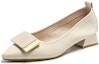 Order (W) Exull ESQ PU Tumit Tebal Hujung Runcing 'Beige Kasual' 1315002471